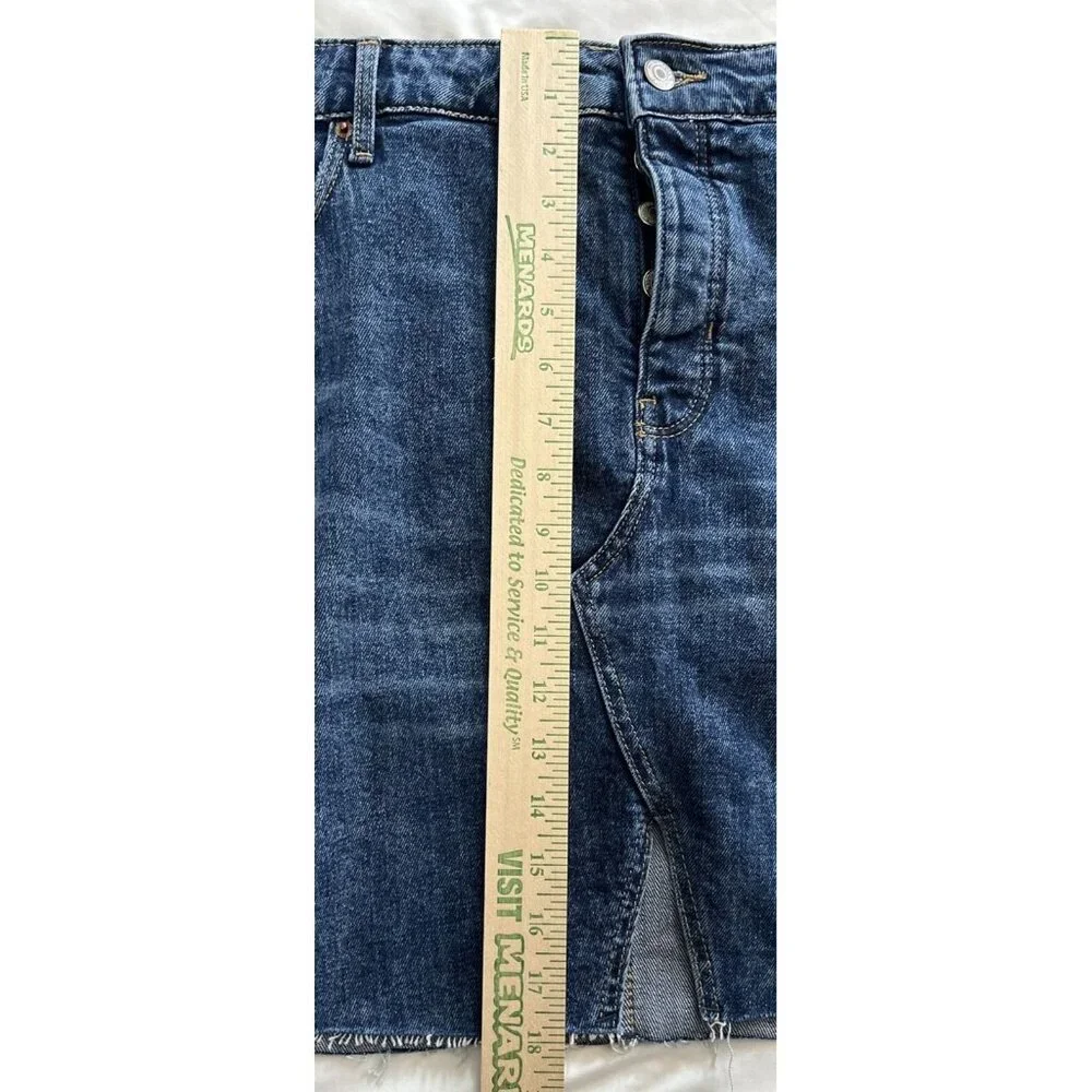 Old Navy Women’s High Rise Marcia Denim Mini Skirt Raw Fringe Hem NWT Size 18 - Picture 15 of 15